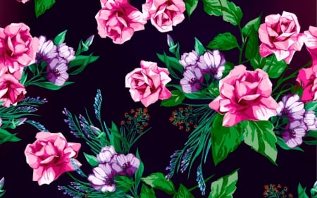 Flower Pattern - floral, background, pattern, flowers, texture, rose, print