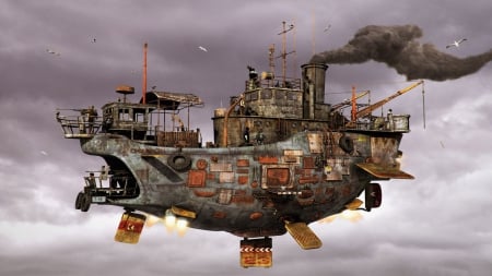 Concept Craft - Concept, concept, ship, smoke, sky