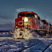 Great Train In Winter