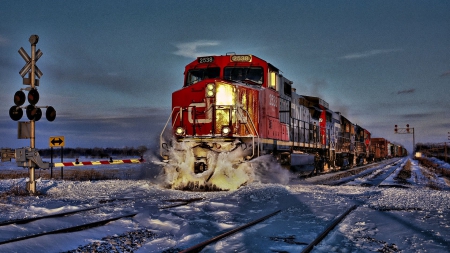 Great Train In Winter