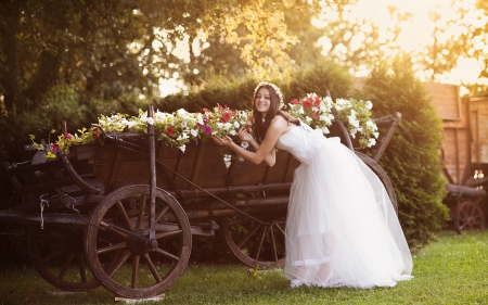 * With love * - flowers, people, female, model