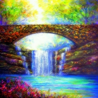 -Waterfall in Spring-