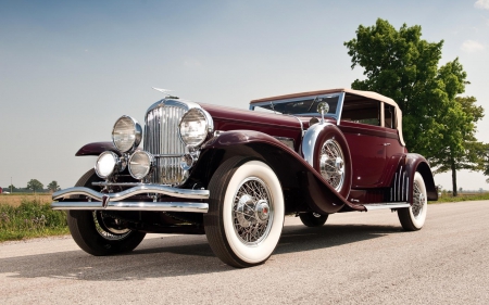 superb classic 1920 duesenberg convertable - convertable, road, car, classic