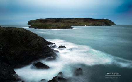 Calf Man - Southcoast - abstract, water, coast, Ireland, photography, landscape, scene, sea, HD, ocean, stones, rocks, wallpaper