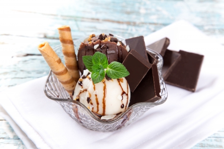 Delicious - ice cream, delicious, chocolate, dessert, with love