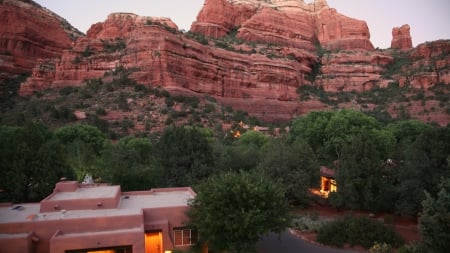 luxury sedona arizona retreat - hills, desert, resort, rocks, retreat