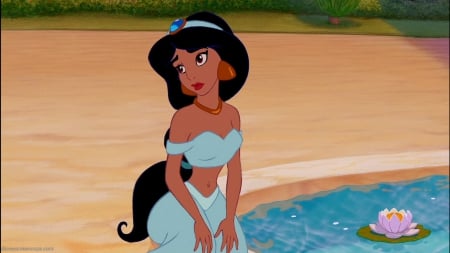 Aladdin - Aladdin, black, hairs, princess