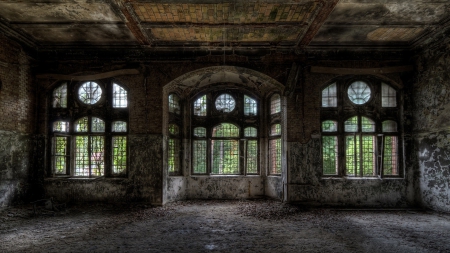 abandoned grand home hdr - windows, dirty, mansion, abandoned, hdr