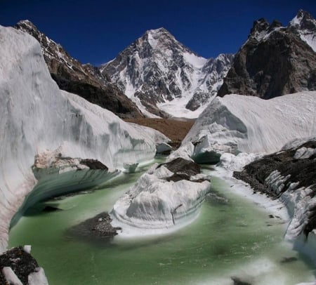 Beautiful view of Gasherbrum-IV, Karakoram Range, Baltistan, Pakistan - nature, image, wallpaper, color, new, expression