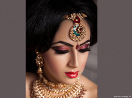 Bridal - jewelry, girl, bridal, makeup