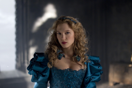 Beauty and the Beast (2014) - beauty and the beast, actress, blonde, girl, blue, belle, la belle et la bete, fantasy, lea seydoux, movie, woman