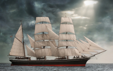 Sailing Ship - water, ship, ocean, sailing