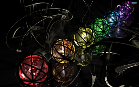 Spheres 3D - hd, abstract, 3d, spheres