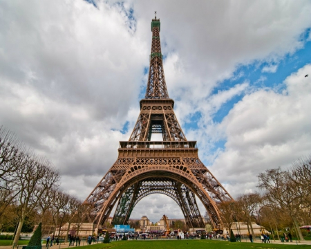 ~ Eiffel Tower ~ - Eiffel, Tower, Paris, Clouds