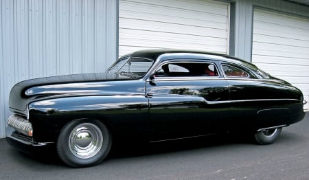 1950 Mercury Coupe - classic, black, 1950, hotrod