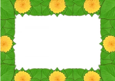 Daffodil frame - spring, flower, frame, daffodil