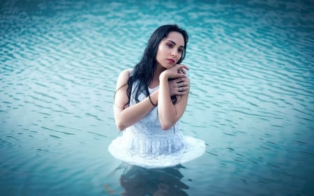 Mood - mood, girl, water, women