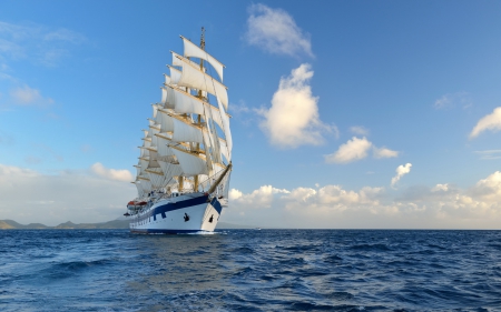 Ship - sail, ocen, wind, Ship