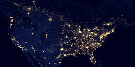 North America At Night