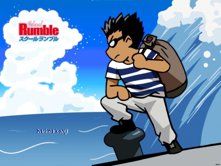 Headed To Sea - Anime Dude, Wave, Kenji Harima, Sailor, Anime, Kenji, Anime Guy, School Rumble, Harima