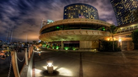 wonderful san diego marina hdr - boats, marina, night, city, hdr, lights