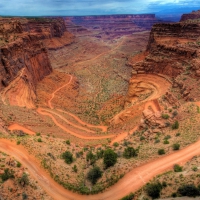 shafer trail in canyonland utah hdr