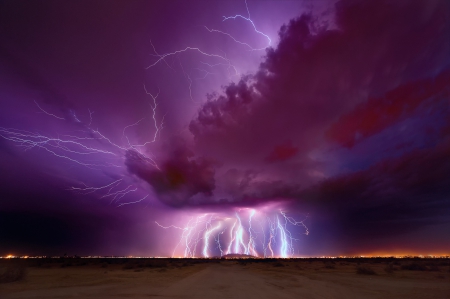 Arizona - clouds, Arizona, evening, night, lightning, thunder, sky