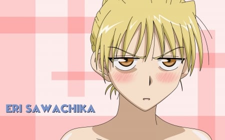 Eri Blushing - eri, blushing, eri sawachika, school rumble, blonde, anime, anime girl, sawachika