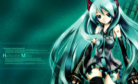 Hatsune Miku - hatsune, miku, anime, wallpaper