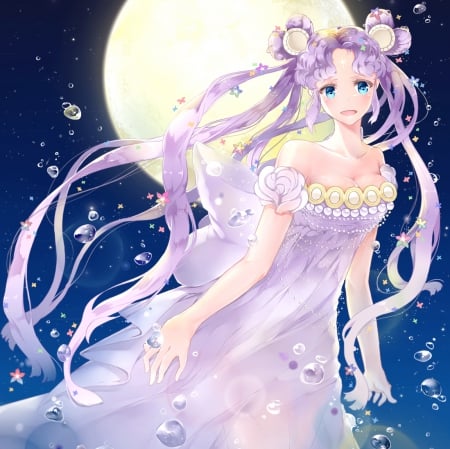 Moon Princess - pretty, anime, twin tail, female, twintail, usagi tsukino, tsukino, maiden, dress, twin tals, long hair, sailor moon, gorgeous, princess, princess serenity, nice, tsukino usagi, moon, gown, anime girl, sailormoon, twintails, beautiful, usagi, girl, beauty, lovely, sweet, lady, bubbles, serenity