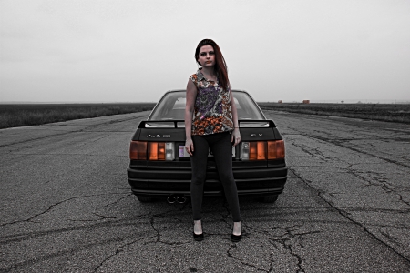 audi 80 - edition, girl, babe, sport, 16v, audi, back, 80, sexy