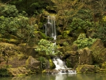 Japanese Garden Waterfall, Portland, Oregon