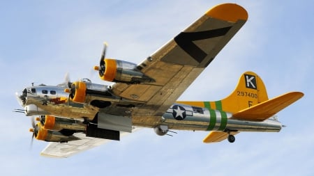 marvelous b17 flying fortress - vintage, doors, flight, bomber, plane