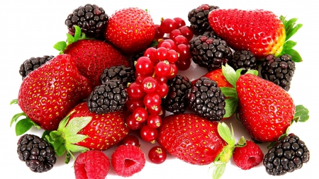 Strawberry-Blackberry-Raspberry-Redcurrant - Fruits, Blackberry, HD, Strawberry, Redcurrant, Raspberry