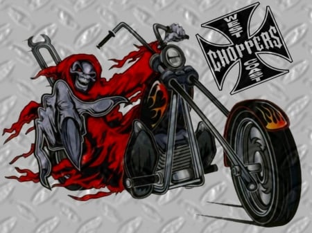 grim reaper - harley, grim reaper, custom, bike