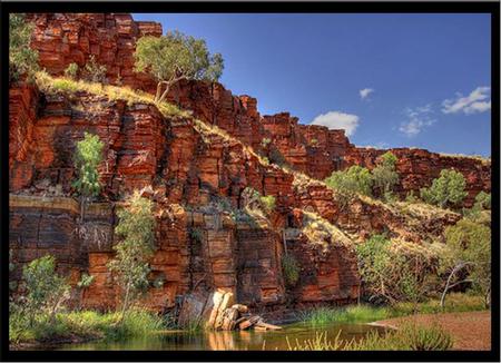 Rock Mountains - australia, waterway, trees, rock mountains