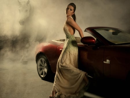 ELEGANT POSE - pose, car, elegant, model