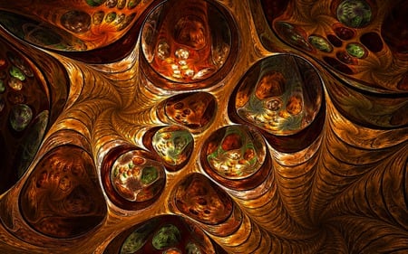 Autumn - abstract, autumn, orange, fractal, wallpaper