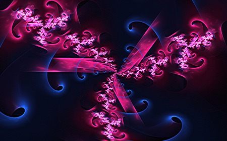 Blue And Purple - abstract, fractal purple, blue, wallpaper