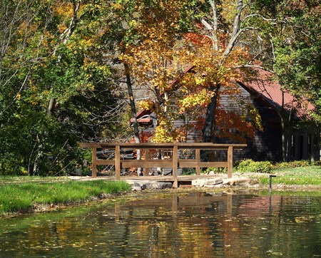 Paint Bank Mill - fall, water, pond, autumn, mill, scenic