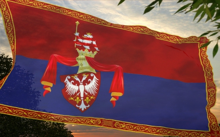 Serbian middle age flag - srbija, nemanjici, serbian kingdom, serbia