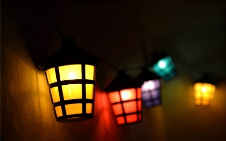 Lights - red, purple, lights, yellow, blue, lamps, lamp, light, colors