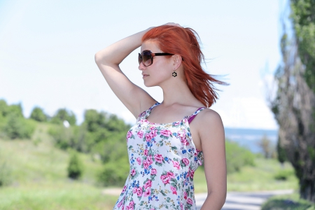 VIOLLA - redhead, violla, sexy, wind