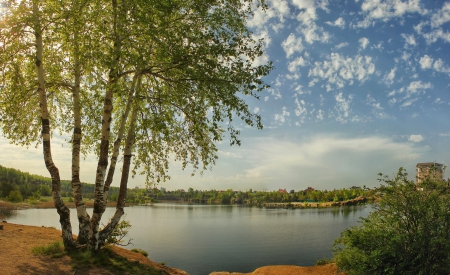 * Lake * - sky, lake, tree, nature, blue