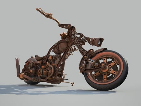 Steampunk Style - style, chopper, motorcycle, bike