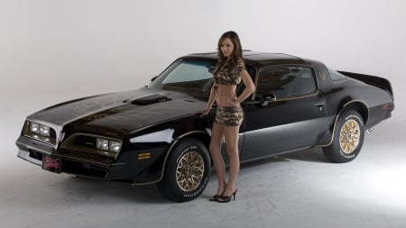 babe and car - heels, sexy, car, babe