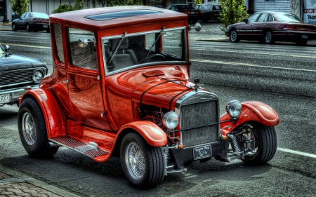 Hot Rod ~ HDR - Cars, HDR, Red, Hot Rod