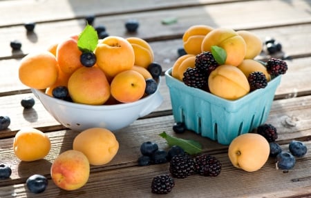 Fruits - wooden, fruits, still life, good morning