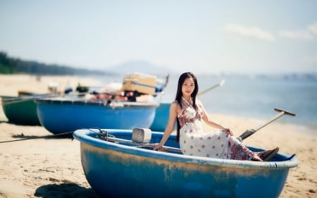 Model - girl, sit, women, model