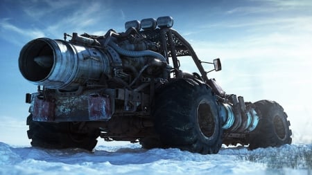 Digital Art - Rover - digital, rover, rocket, snow, art